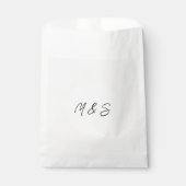 Elegant Black and Lilac Minimalistisch Geschenktütchen (Vorderseite)