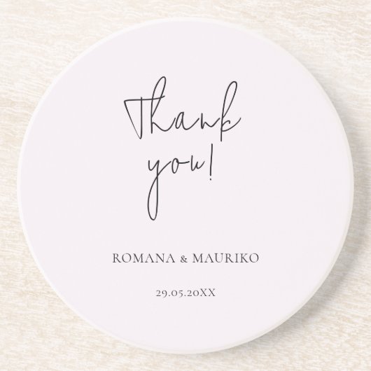 Elegant Black and Lilac Minimalistisch Getränkeuntersetzer (Vorne)