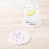 Elegant Black and Lilac Minimalistisch Getränkeuntersetzer (Seite)