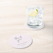 Elegant Black and Lilac Minimalistisch Runder Pappuntersetzer (Vor Ort)