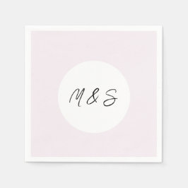 Elegant Black and Lilac Minimalistisch Serviette