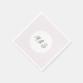 Elegant Black and Lilac Minimalistisch Serviette (Ecke)