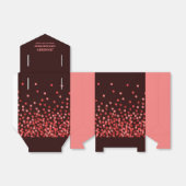 Elegant Black and Red Confetti Vielen Dank Geschenkschachtel (Ungefaltet)