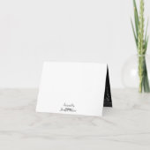 Elegant Black and Silver Wedding Thank You Cards Dankeskarte (Rückseite)