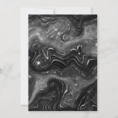 Elegant Black and Silver with Diamonds Wedding Einladung (Rückseite)