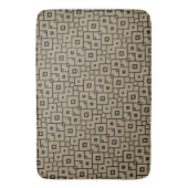 Elegant Black and Tan Geometric Badematte (Vorderseite Vertikal)