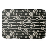 Elegant black and white abstract pattern badematte (Vorderseite)