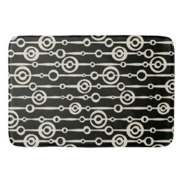 Elegant black and white abstract pattern badematte