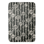 Elegant black and white abstract pattern badematte (Vorderseite Vertikal)