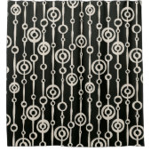 Elegant black and white abstract pattern duschvorhang (Vorderseite)