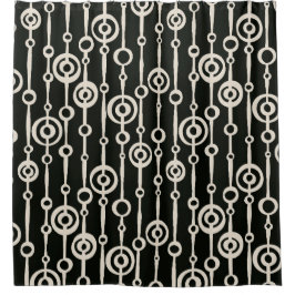 Elegant black and white abstract pattern duschvorhang