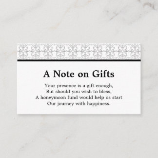 Elegant Black and White Art Deco Style Begleitkarte