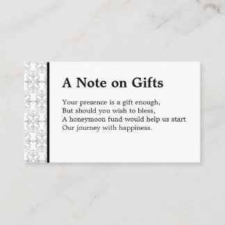 Elegant Black and White Art Deco Style Begleitkarte