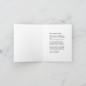 Elegant Black and White Art Deco Style Dankeskarte (Innenseite)