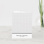 Elegant Black and White Art Deco Style Dankeskarte (Rückseite)