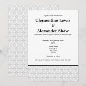 Elegant Black and White Art Deco Style Einladung (Vorne/Hinten)