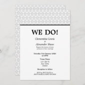 Elegant Black and White Art Deco Style Einladung (Vorne/Hinten)