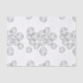 Elegant Black and White Boho Chic Daisy Pattern Seidenpapier (Vorderseite)