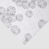 Elegant Black and White Boho Chic Daisy Pattern Seidenpapier (Ausschnitt)