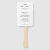 Elegant Black and White Classic Wedding Program Fächer (Vorderseite)