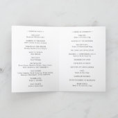 Elegant Black and White Classic Wedding Programm (Innenseite)