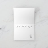Elegant Black and White Congratulations Card Dankeskarte (Innenseite)