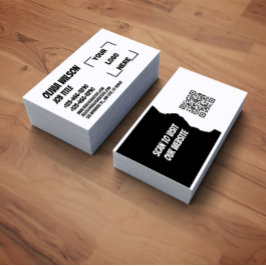 Elegant Black and White Corporate Business Card Visitenkarte