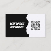 Elegant Black and White Corporate Business Card Visitenkarte (Rückseite)