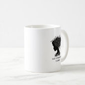 Elegant black-and-white floral silhouette design  kaffeetasse (VorderseiteRechts)