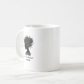 Elegant black-and-white floral silhouette design kaffeetasse (Vorderseite Links)