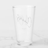 Elegant Black and White Forty 40th Birthday Glas (Rückseite)