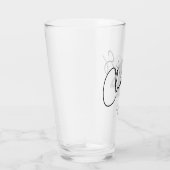 Elegant Black and White Forty 40th Birthday Glas (Rechts)