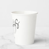 Elegant Black and White Forty 40th Birthday Pappbecher (Links)