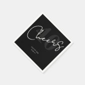 Elegant Black and White Forty 40th Birthday Serviette (Ecke)