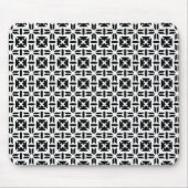 Elegant Black and White Geometric Pattern Mousepad (Vorne)