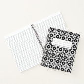 Elegant Black and White Geometric Pattern Notizblock (Innenseite)