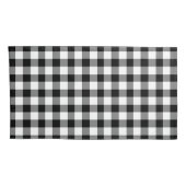 Elegant Black and White Gingham Kissenbezug (Rückseite-Rechts)