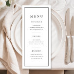 Elegant Black And White Menükarte<br><div class="desc">Elegant Black And White Menu.</div>
