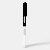 Elegant Black and White Monogram iPhone Case (Rückseite / Rechts)