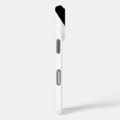 Elegant Black and White Monogram iPhone Case (Rückseite / Rechts)