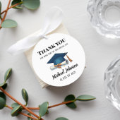 Elegant Black and White Personalized Graduation La Etiketten