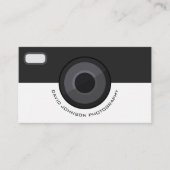 Elegant Black and White Photographer Business Card Visitenkarte (Vorderseite)