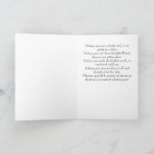 Elegant Black and White Rose Vielen Dank Dankeskarte (Innenseite)