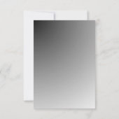 Elegant Black And White RSPV Card RSVP Karte (Rückseite)