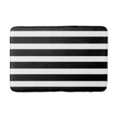 Elegant Black and White Stripe Bathroom Mat Badematte (Vorderseite)