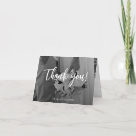 Elegant Black And White Thank You Card Dankeskarte