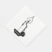 Elegant Black And White Vintage Burning Candle Serviette (Ecke)