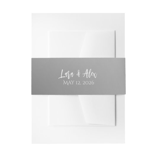 Elegant Black And White Wedding Einladungsbanderole (Vorderseite Beispiel)