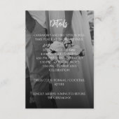 Elegant Black and White Wedding Enclosure Card Begleitkarte (Vorderseite)
