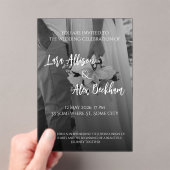 Elegant Black And White Wedding Invitation Acryleinladungen (Insitu (Handheld))